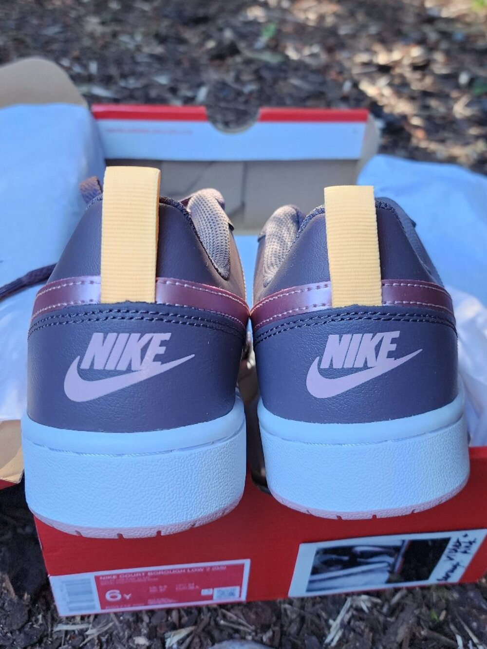 NWT Unisex Nike Borough Low Recraft (GS) Mauve, Pink. Youth 6 Women’s 7.5